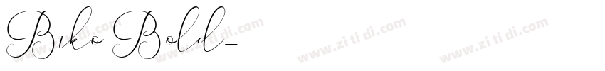 Biko Bold字体转换